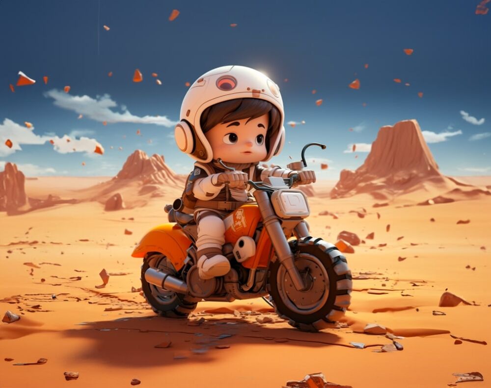 Motocykl na Marsie
