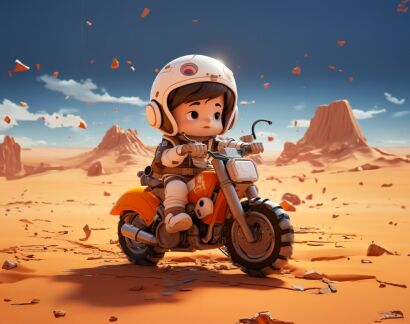 Motocykl na Marsie